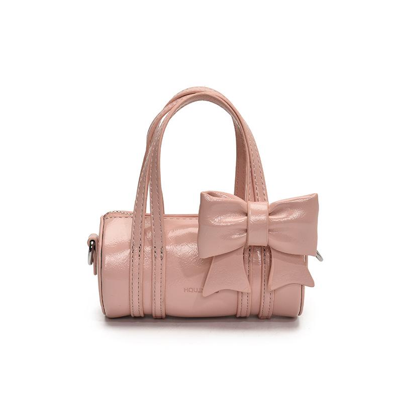 Simple and compact handbag bag women's 2026 summer new Korean bow crossbody Boston bag