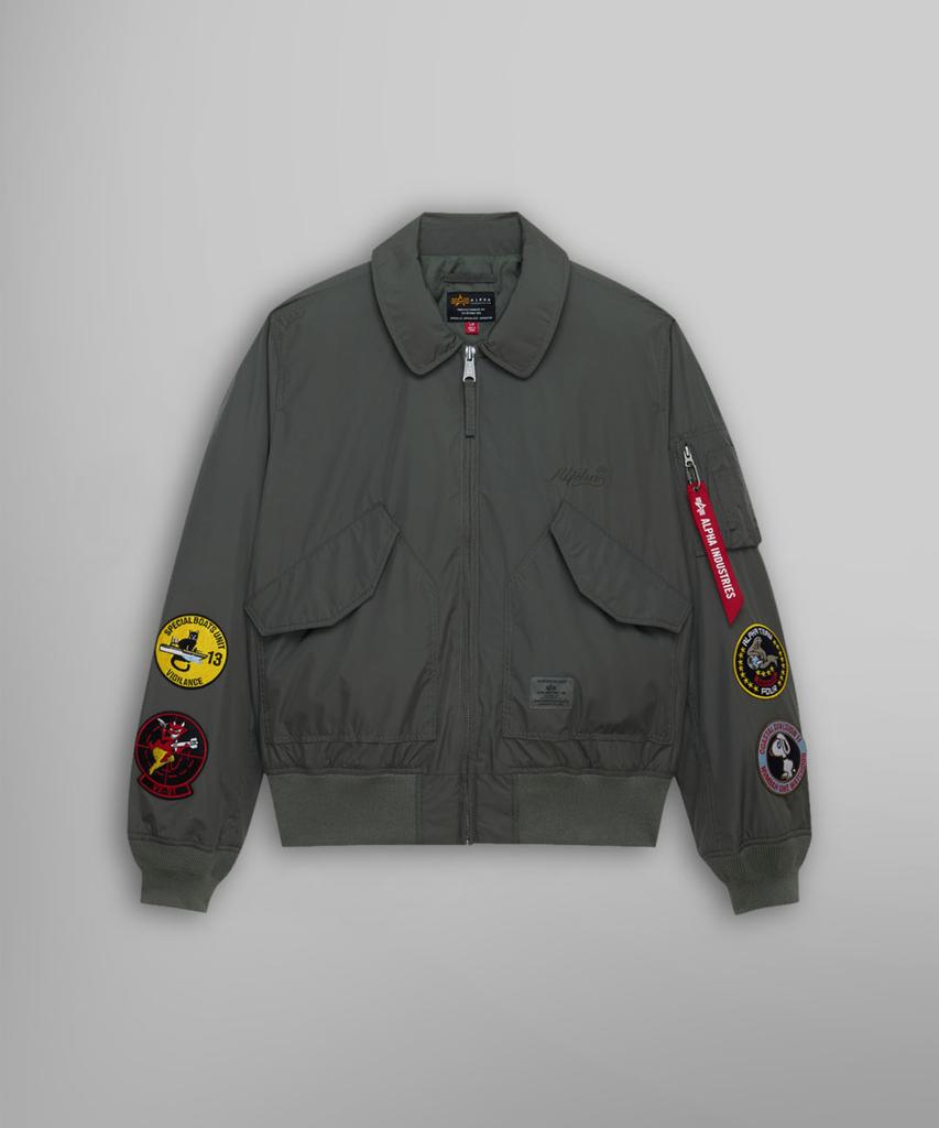 Alpha Industries Cwu-36/P Relaxed Patched Flight Jacket Field Grey