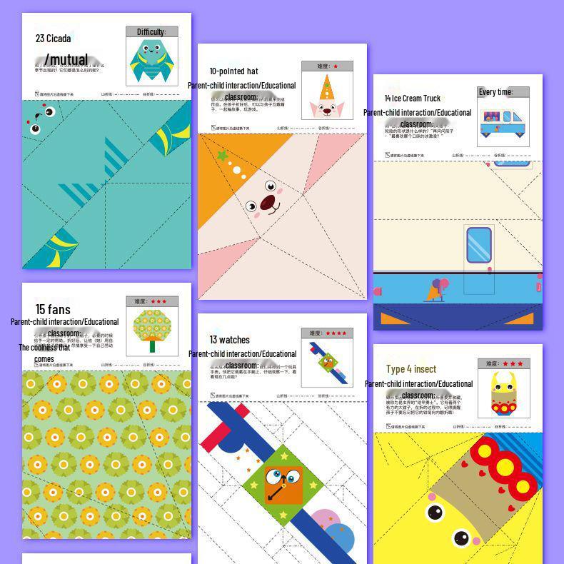 3D Origami & Paper Cutting Kit for Kids: DIY Educational Toy for Ages 3-6