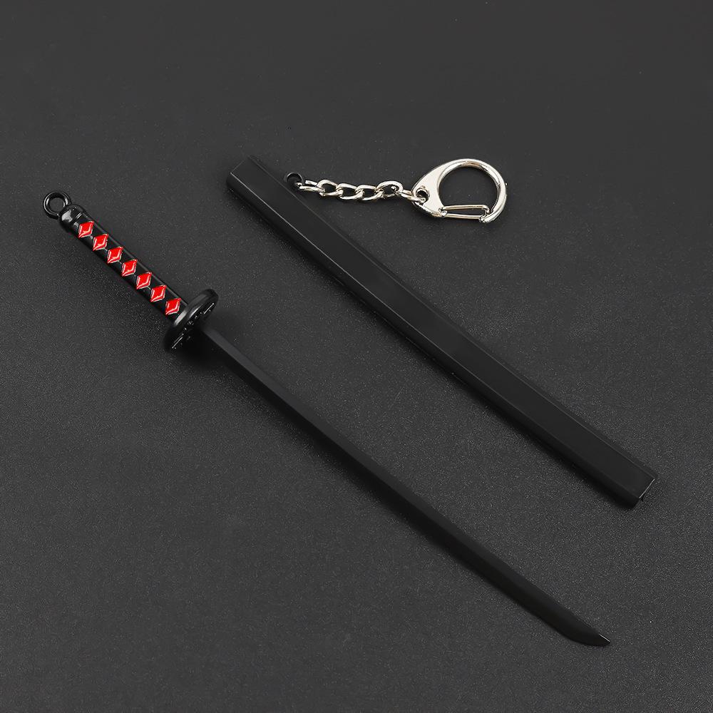 Demon Slayer Tanjiro Giyu Shinobu Nichirin Sword Keychain with Sheath, 17cm Alloy Model