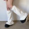 Leopard Print Cold-proof Furry Slouchy Socks Half Flared Leg Warmers Spice Girl Winter Warm Knee Protection Thick Wide-leg Leg Warmers