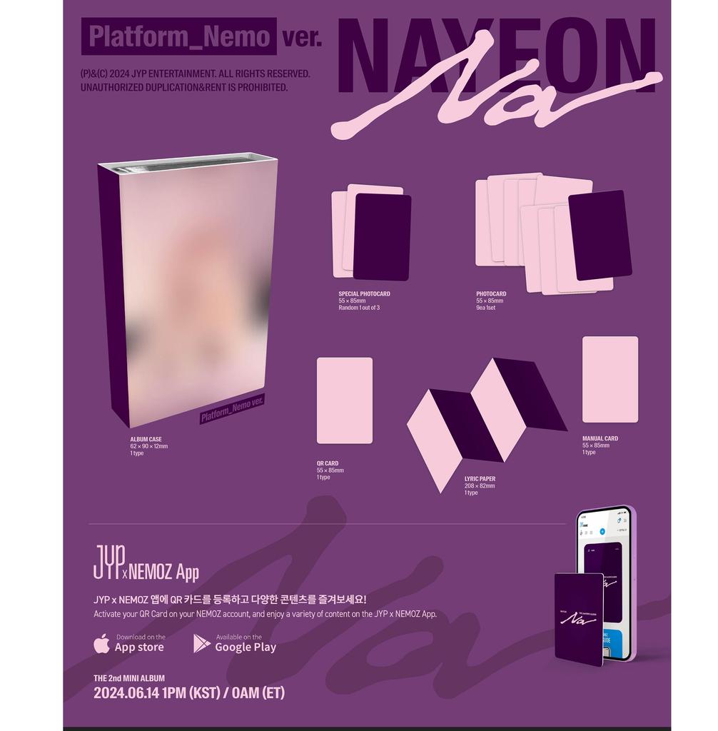 Twice NAYEON - 2. MINI ALBUM NA (Platform_Nemo ver.)