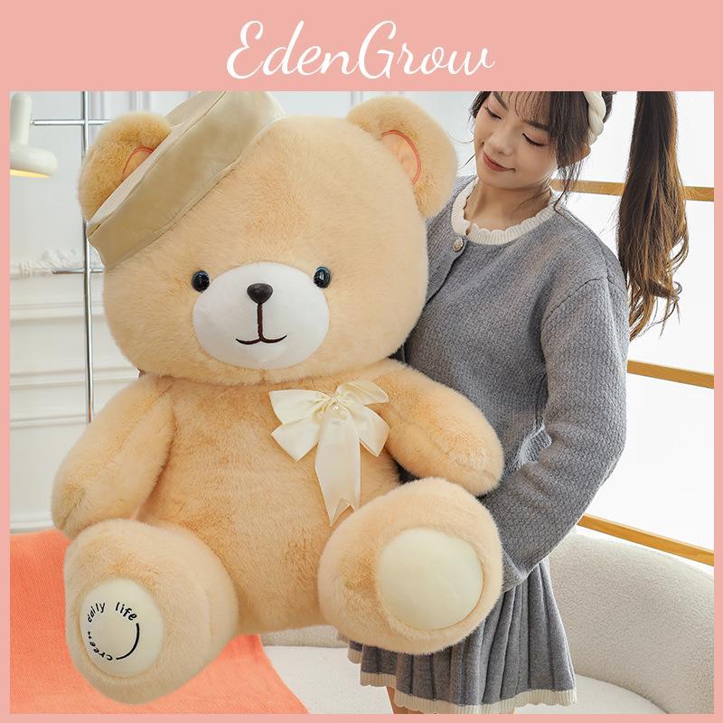 Beret Wearing Navy Teddy Bear Plush Doll Cute Bow Tied Perfect Huggable Gift