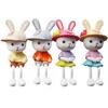 4PCs Cake Cute Desktop Garden Ornament Long Legged Bunny Micro Landscaping Miniature Rabbit Figurine