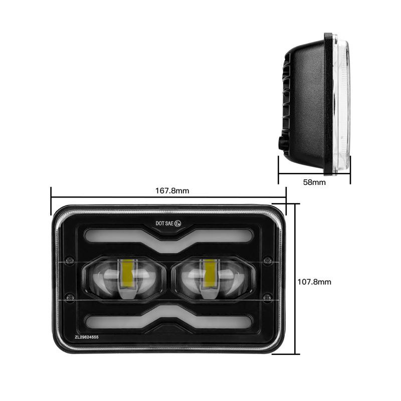 5-Inch High-Brightness LED Headlight for 4x6 Wrangler Off-Road Trucks