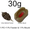 Inline Method Feeder Mould Bait Thrower Bait Plumb Set Carp Fishing Bait Holder Tool for Freshwater Fishing Accurate Bait