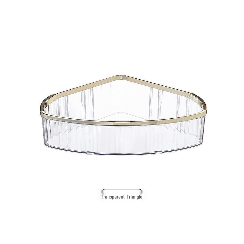 No-Drill Transparent Bathroom Corner Shelf
