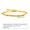 Charms Tennis Bracelet for Women, Cubic Zirconia Chain Bracelet Adjustable,Stainless Steel Miami Link CZ Bangle Gift