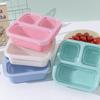 Lunch Box Portable Three-Compartment Food Storage Container Dust-Proof Reusable Storage Box