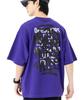 New Era Short Sleeve Oversized Cotton Size 24 True Exclusive to and Stylish Perfect for Travel T-Shirt, S/S Tee, (14683883, NER35A8863), Purple/Black,