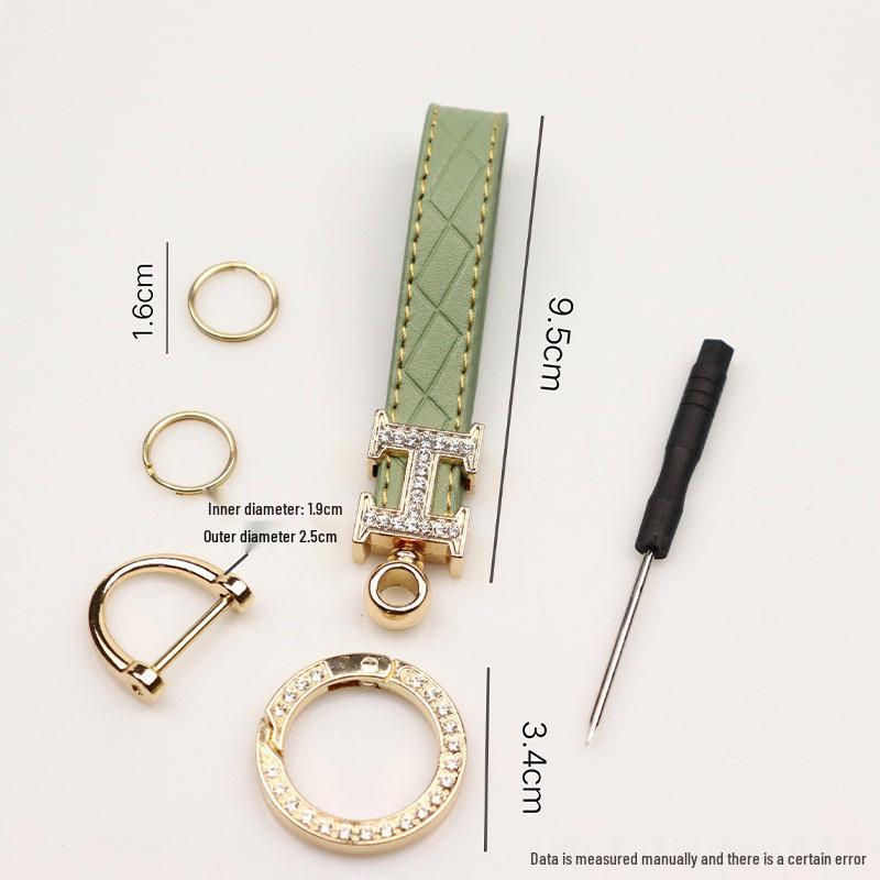 Douyin Live Stream Celebrity H Buckle Full Diamond Car Keychain