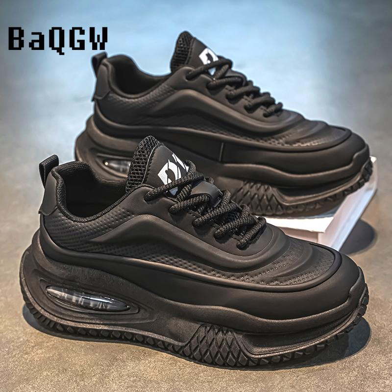 Chunky Sneakers Mens Designer Board Shoes Fashion Casual Microfiber Leather Fabric Breathable Increased Internal Platform Shoes