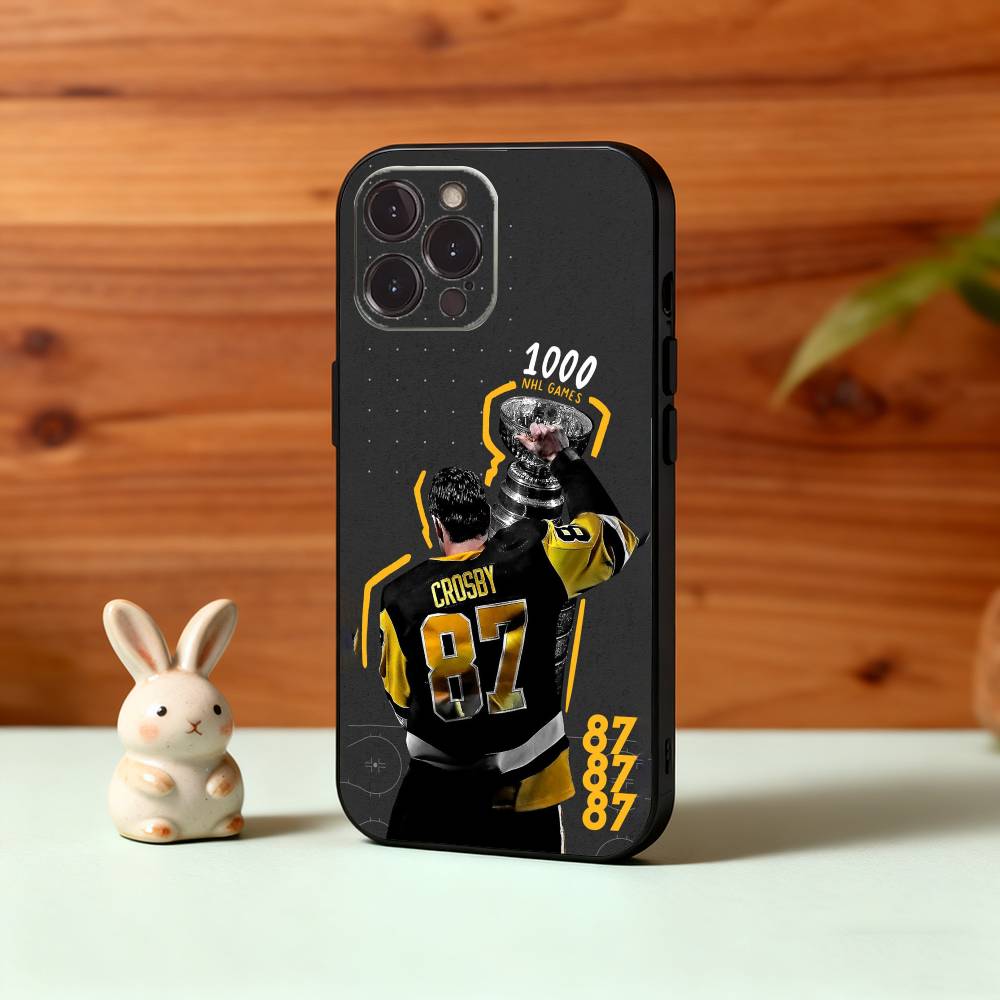 H-Hockey Player S-Sidney Crosby Phone Case For iPhone17 16 15 14 13 12 11 Pro Max Plus,5G Soft Black Case
