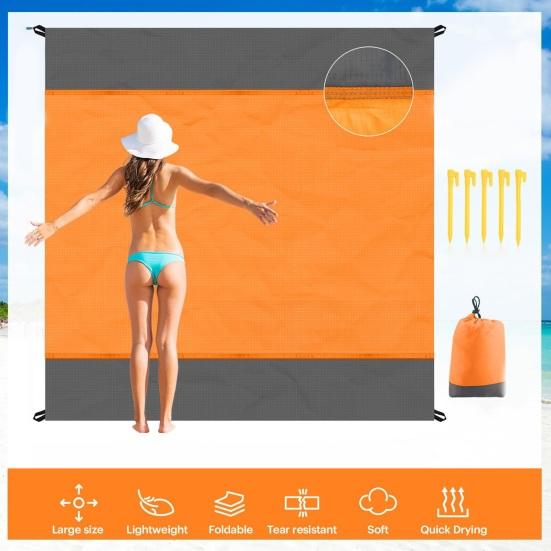 Strandmatte, tragbare, wasserdichte, faltbare Camping-Picknickmatte, verschleißfeste, feuchtigkeitsbeständige Reise-Picknickmatte