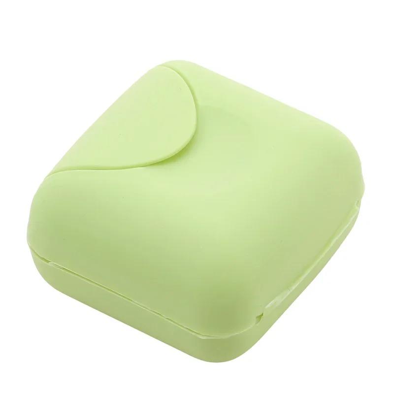 S/L Sizes Portable Travel Soap Box Bathroom Home Plastic Soap Holder Soap-Boxes with Cover Candy Color BXFZH02