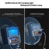 Outdoor Portable Camping Fan With Led Lantern 3 Speed Quiet Usb Rechargeable Mini Fan With Hanging
