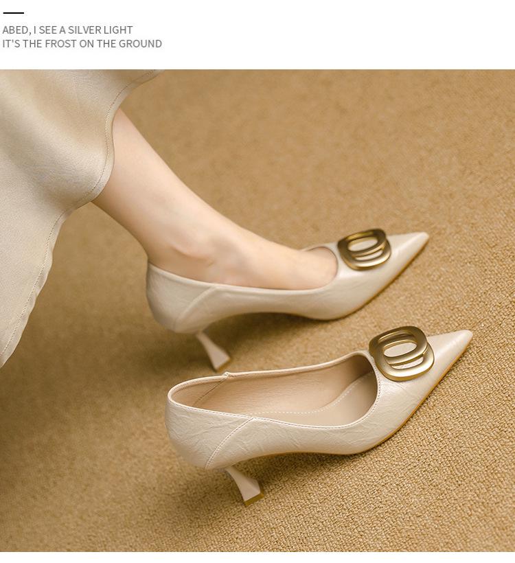 Fuxing 2025 Dámské francouzské lodičky na stiletto podpatku se špičatou špičkou - Elegantní, pohodlné, luxusní design