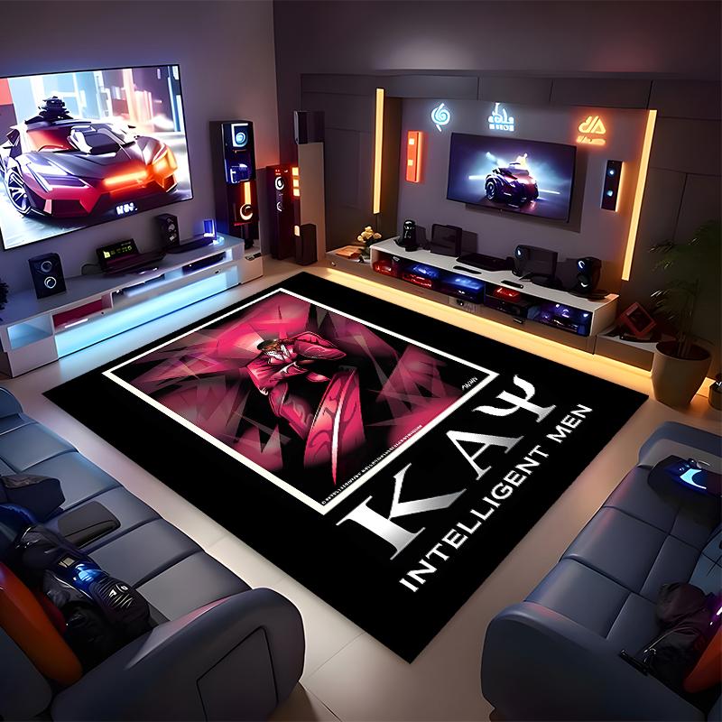 1pc Kappa Alpha Psi Print Area Rug - Soft, Washable Non-Slip Indoor Mat for Office Chairs, Living Room, Home Office Decorative Rug