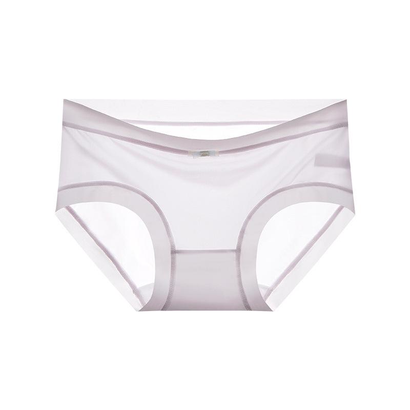 Women's Summer Comfortable Cool Feeling 10A Antibacterial Ice Silk Sports Breathable Briefs