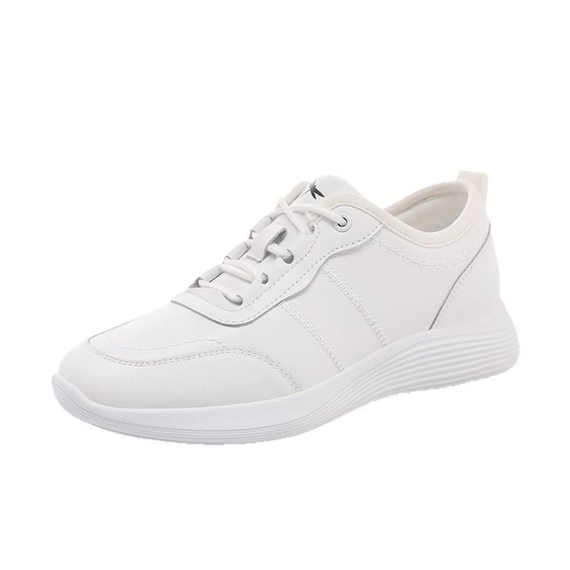 Red Dragonfly Women's Spring Leather Casual Sports Shoes - Genuine Leather, Soft Sole, Waterproof Little White Shoes
