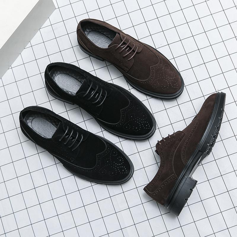 Fashion High Quality Men's Baroque Oxford Shoes Thick Bottom Fashion Office Business Male Designer Leather Casual Matte Surface Shoes