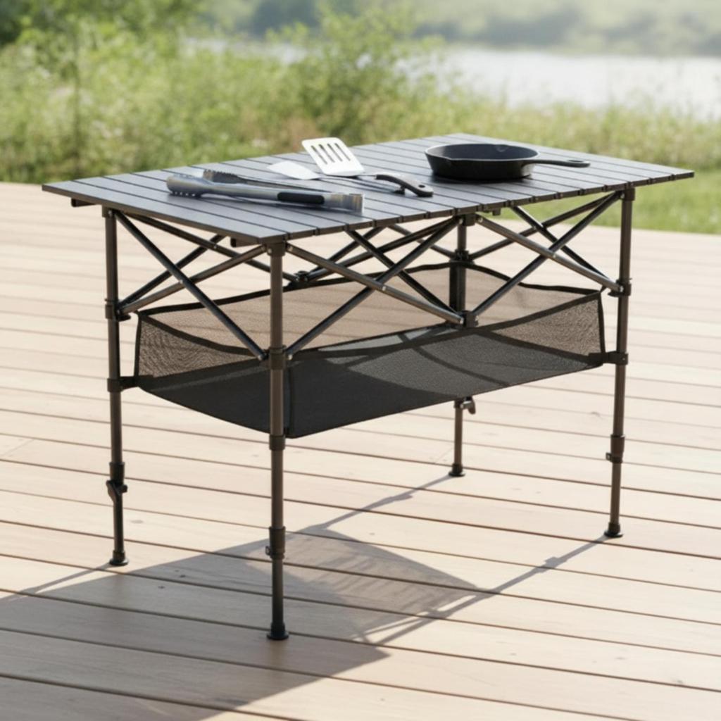 Compact Folding Camping Table Easy to Clean Furniture for Barbecues