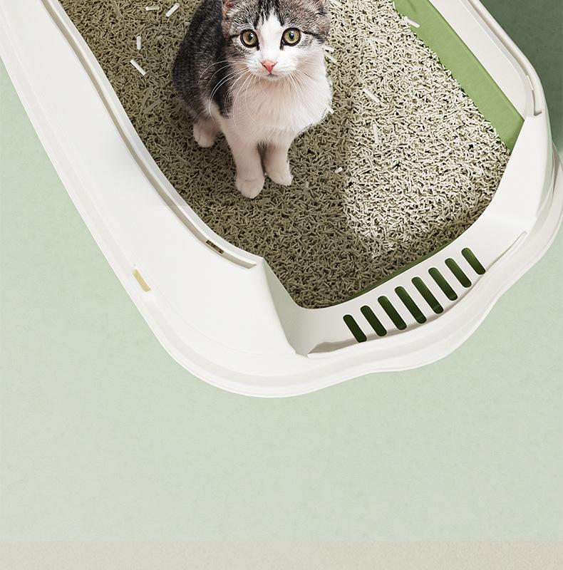 Extra große, vollständig geschlossene Katzentoilette mit Spritzschutz und desodorierender Desinfektion