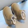 Children Snow Boots Concise Style Plush Chunky Winter Kids Short Boot Solid Color Slip-on Unisex Classic Boys Girls Shoes