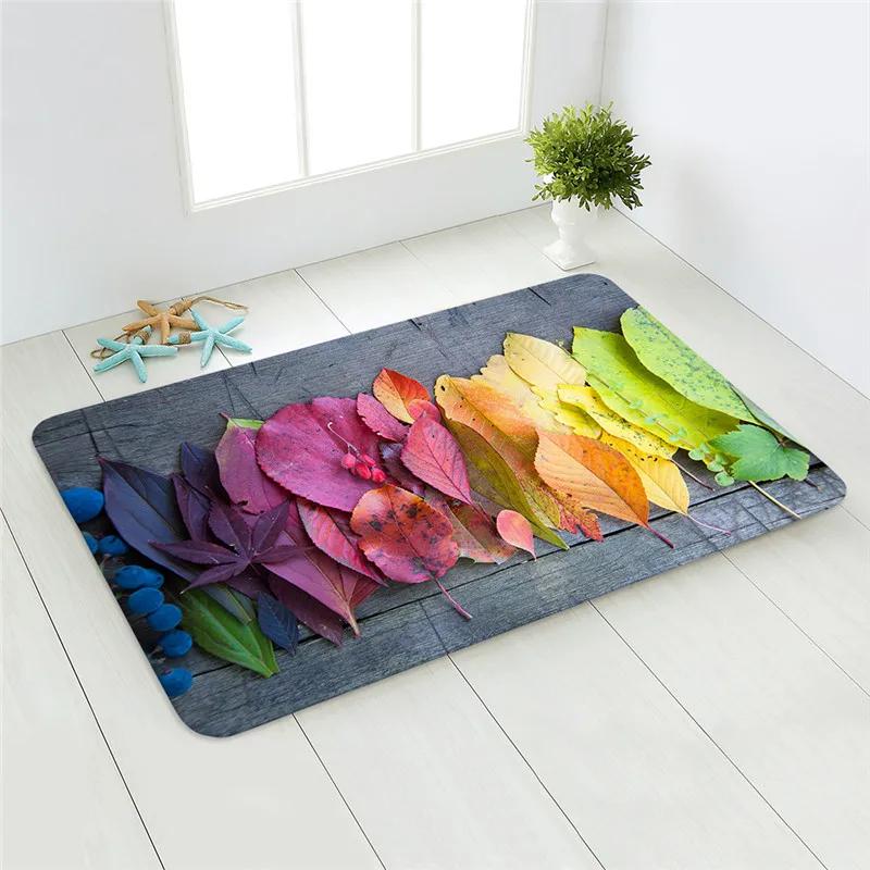 Modern kitchen mat home porch door autumn maple leaf bedroom living room floor carpet balcony non-slip long
