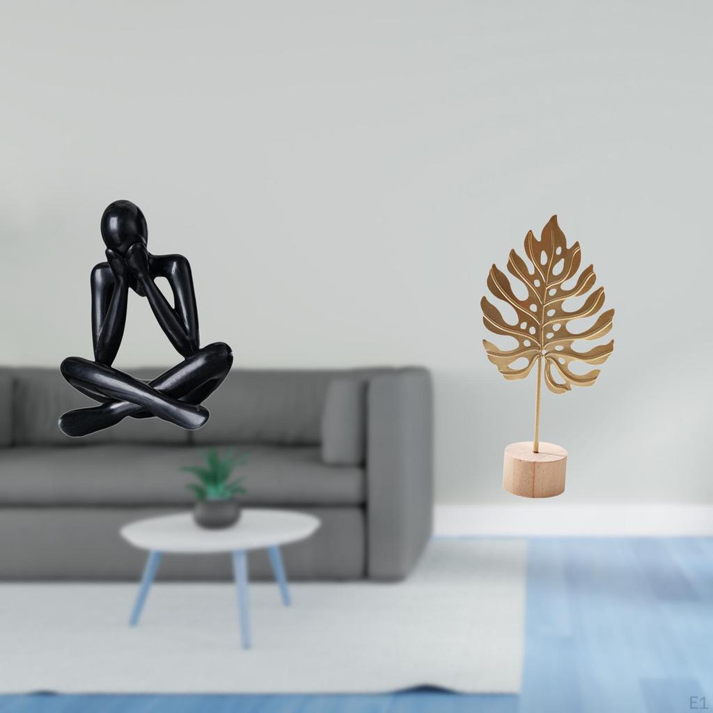 Modern Abstract Figure Sculpture Decorative Metal Figurine Collectible Nordic Creative Ornament for