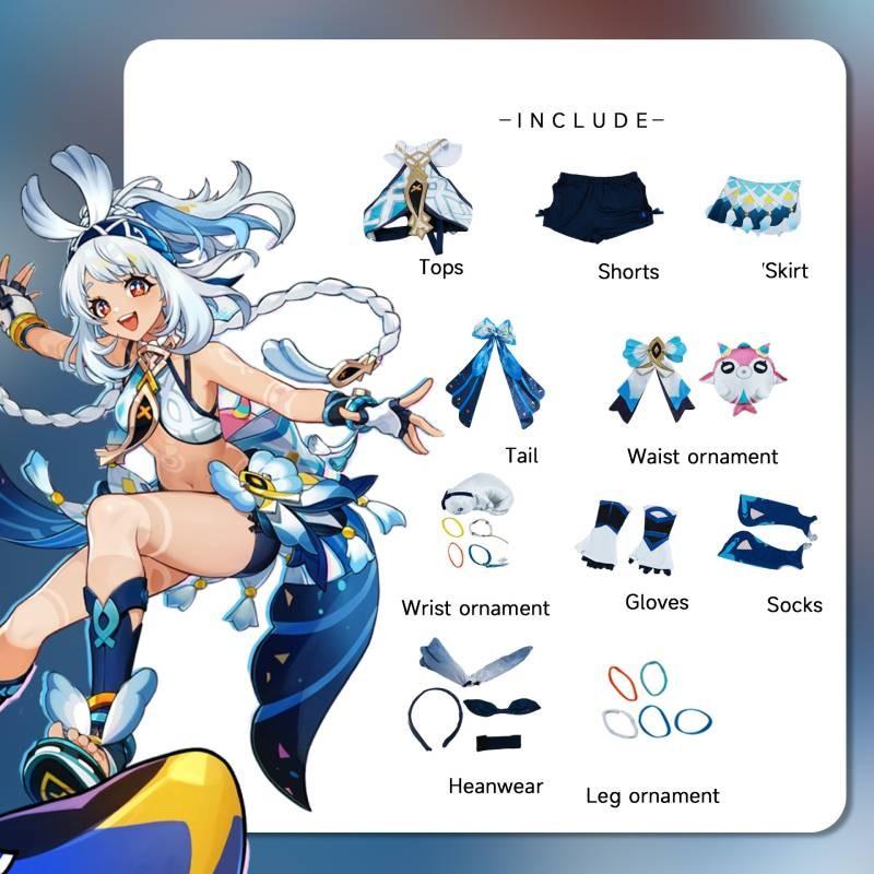 

Genshin Impact Муалани Косплей Костюм Мультяшная Игра Ролевая Игра Вечеринка Хэллоуин M