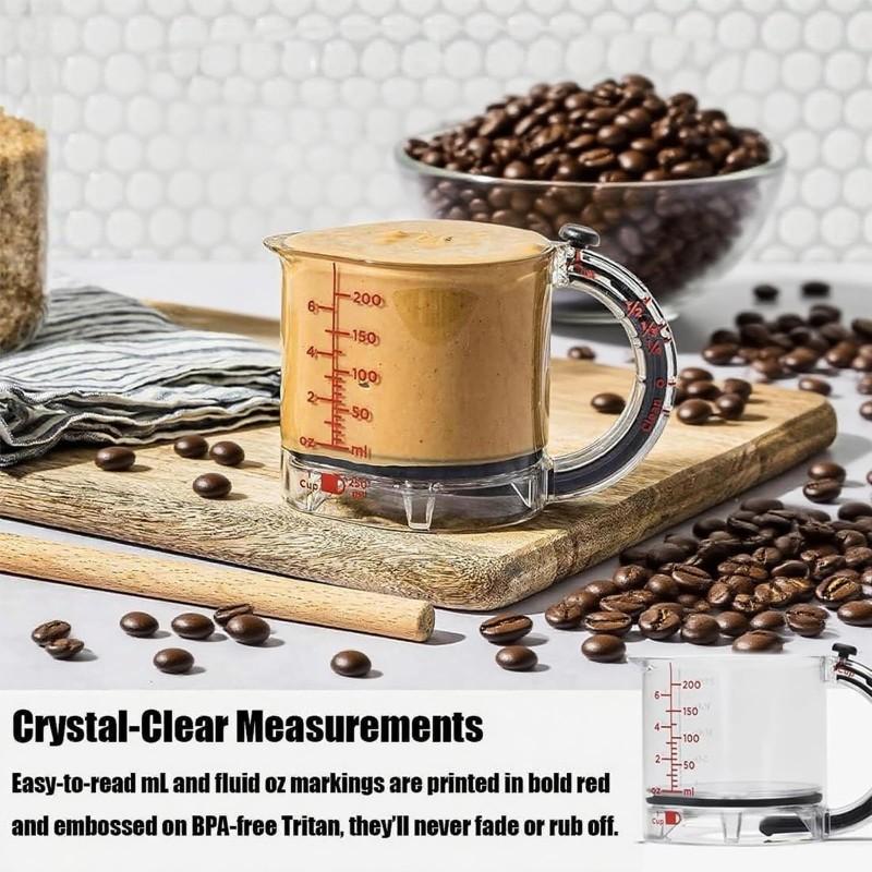 Multi-Functional 4-In-1 Adjustable Measuring Cup  Measuring Cup with Scraper-Style Seal Base Measurings Cube Cups For Cooking Baking Ingredients