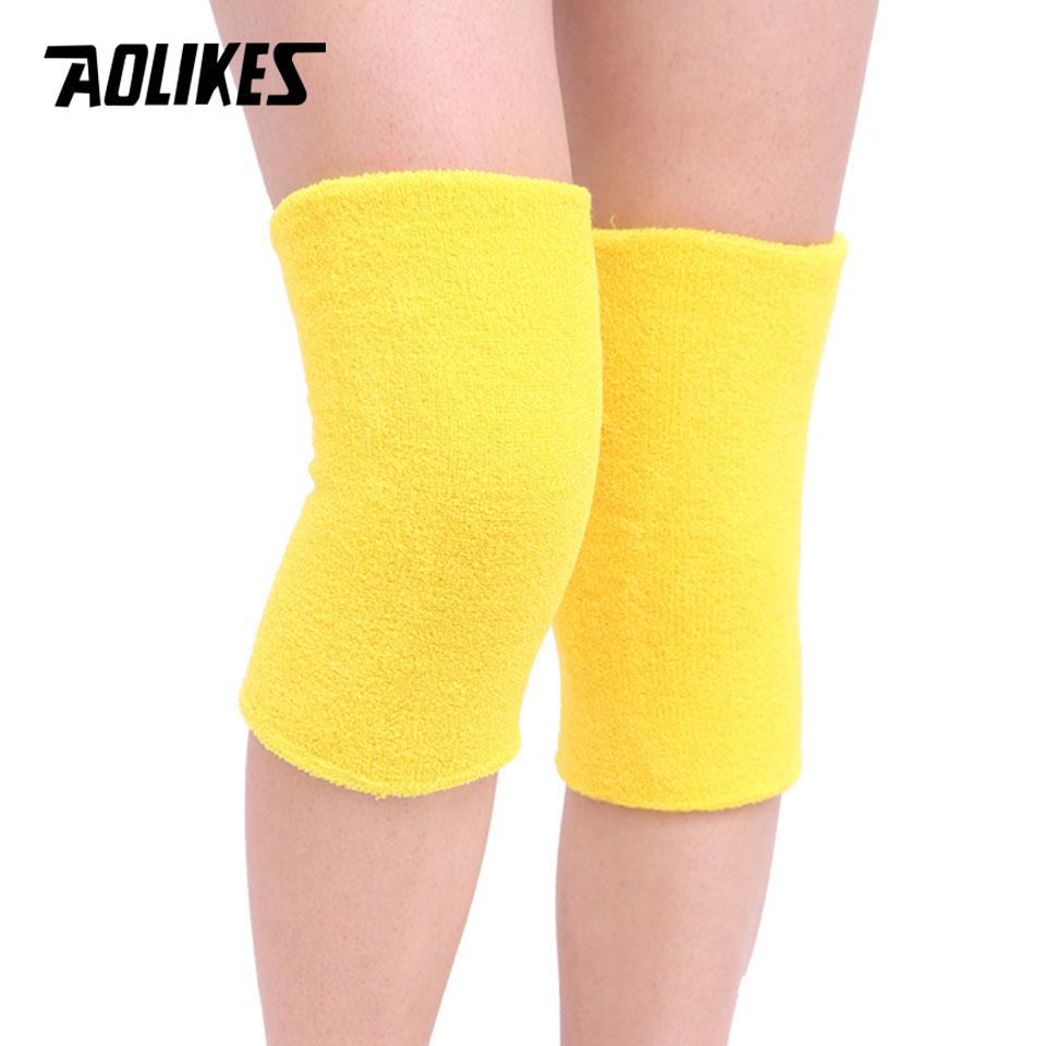 Aolikes 2Pcs/Lot Breathable Warm Towel Non-Slip Dance Ski Knee Pads Outdoor Sport Leg Sleeve Kneelet Soft Knee Pad Knee Support