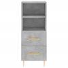 Highboard Beton Grau 34,5 x 34 x 180 cm Spanplatte