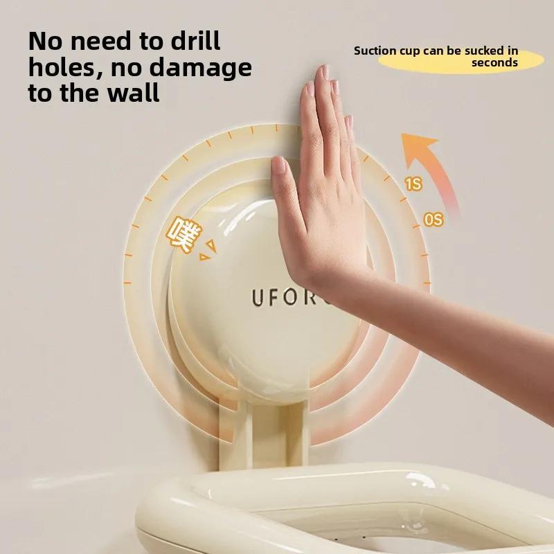 Non Perforated Home Toothpaste Toothbrush Corner Rack Toilet Storage Rack Shoe Storage Wall Mounted Drain Hook Towel Rack