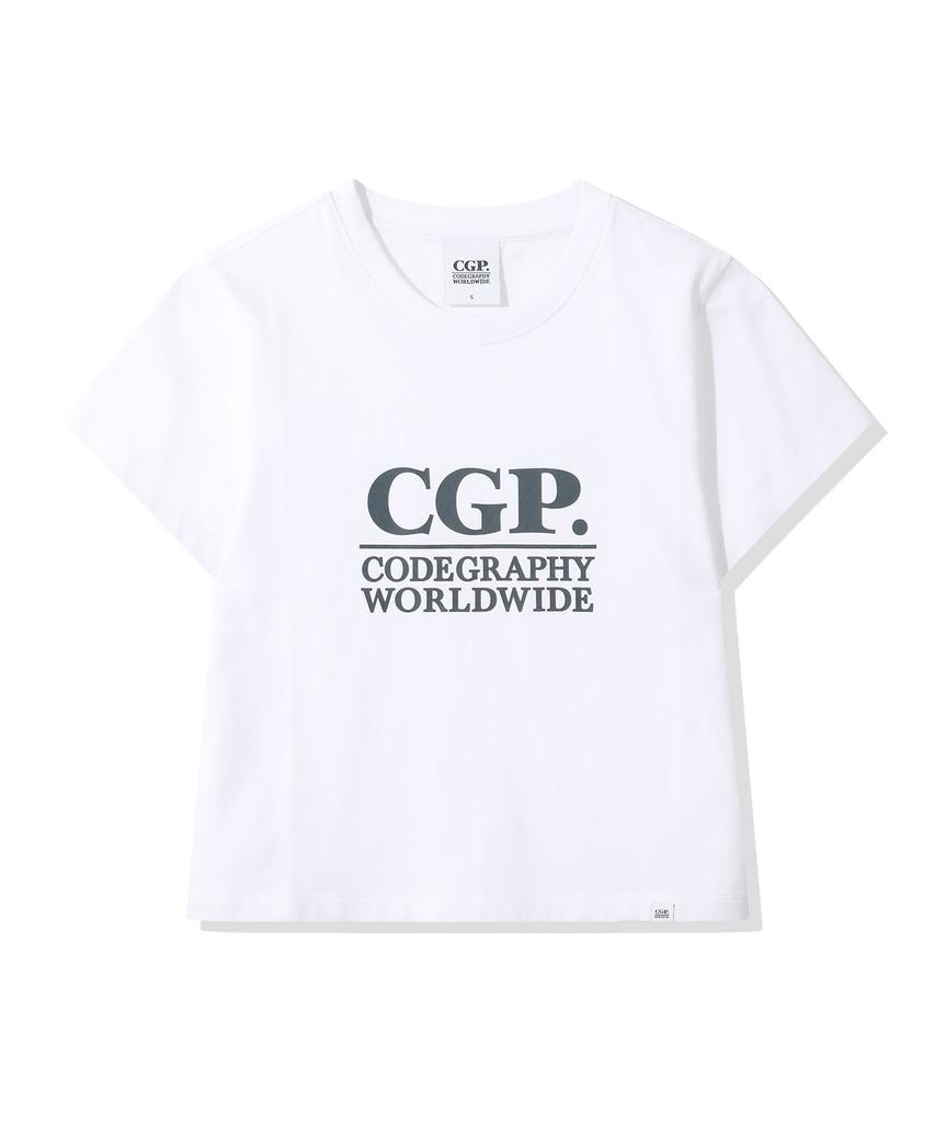 CGP (Women) Square Logo Short Sleeve T-Shirt_White
