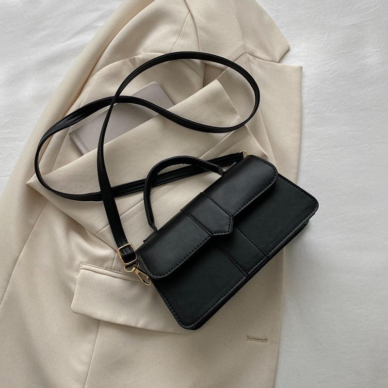 

Простая модная сумка через плечо, маленькая квадратная сумка чёрный