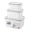 Rectangular Transparent Food-Grade Plastic Storage Box with Lid for Refrigeration