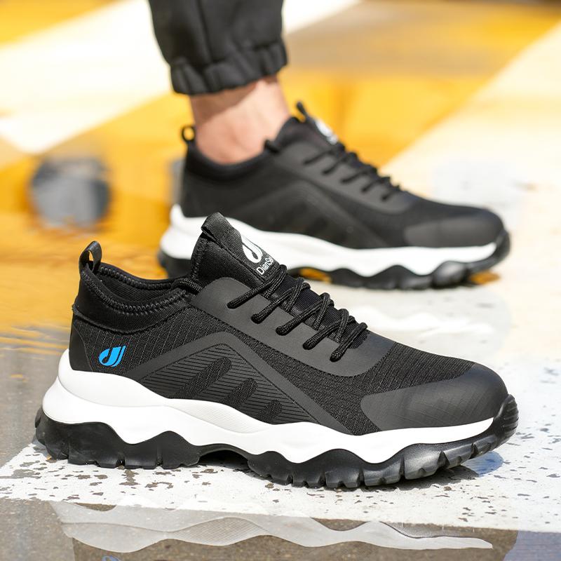Lightweight Safety Shoes Men Work Shoes Steel Toe Cap Working Sneakers Man Breathable Shoes Anti Puncture Tactical Boots