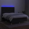 Maison Exclusive - Lattenrost und Matratze und LED Schwarz 140x200 cm Stoff