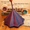 Octagonal 3D-Printed Radish Tower Spiral Sensory Star with Handle - Desktop Ornament Toy