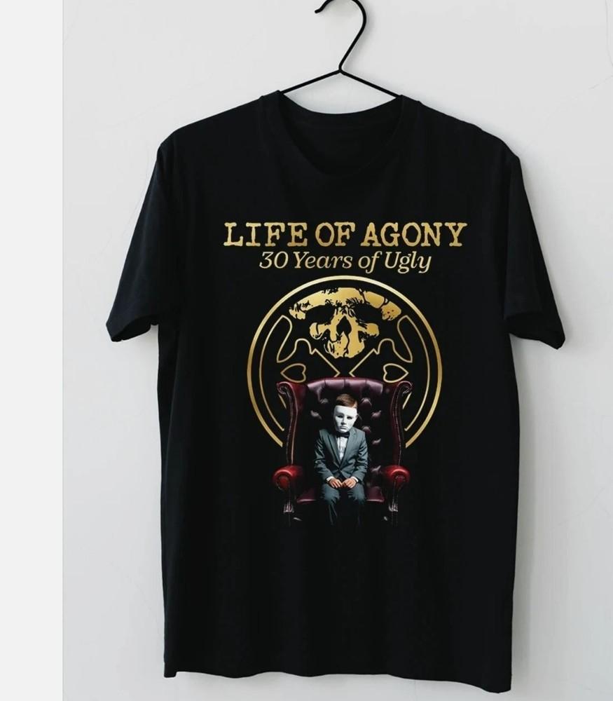 Life of Agony  30 Years of Ugly  Тур 2025 Футболка Черная Все Размеры Унисекс Футболка XXXXL