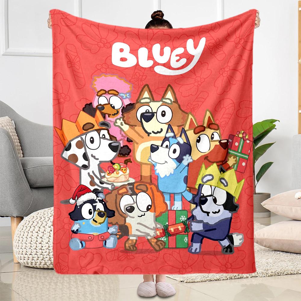 Bluey's Festive Friends Blanket Warmthful Decor Suitable for Sofa Chair Office Chair for All Occasions Modern Gift for Travel Home Birthdays