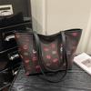 Prosta Drukowana Torba Tote, Torba na Ramię Crossbody, Torba dla Dojeżdżających