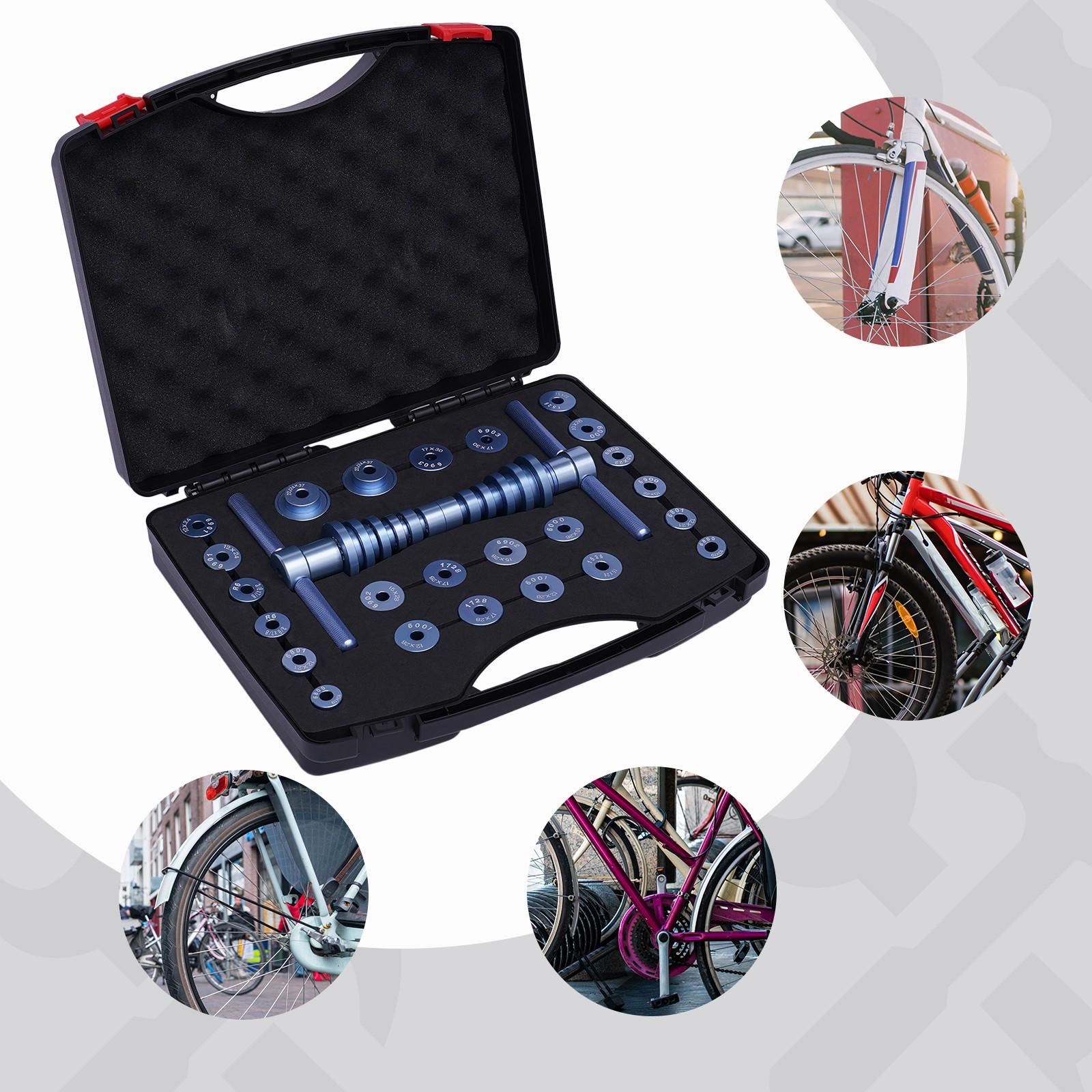 Профессиональный набор инструментов для обслуживания велосипеда, 25 шт. Пресс для запрессовки кареточных подшипников, Набор инструментов для мастерской для энтузиастов и механиков