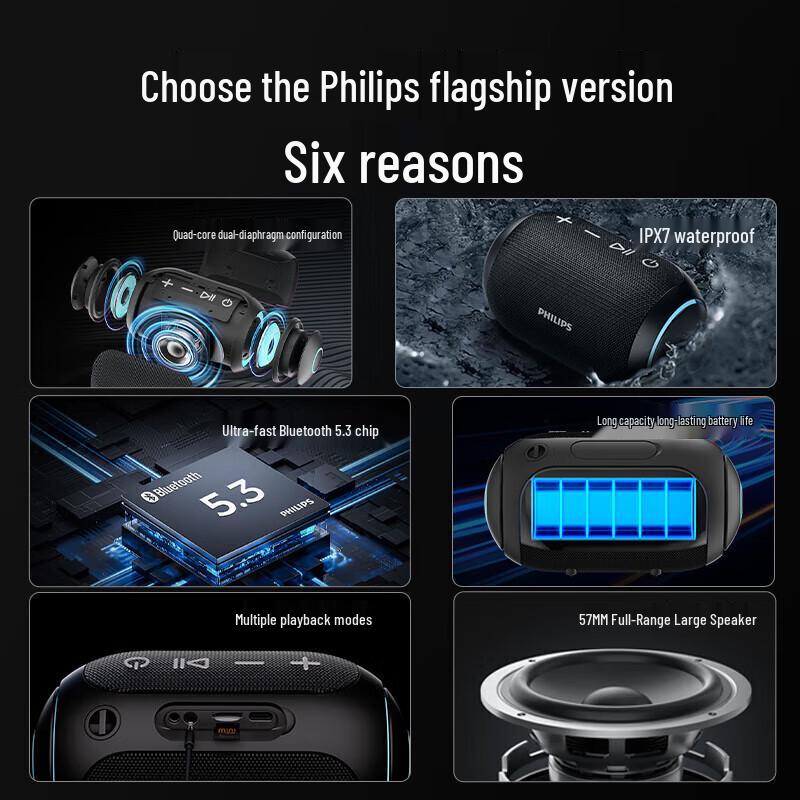 Philips TAS3209 Portable Bluetooth Speaker