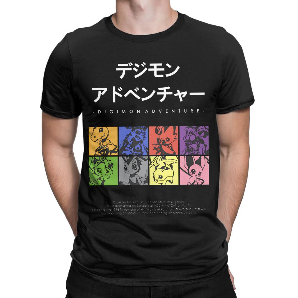 Digimon Adventure T Shirt for Men Women Cotton Funny T-Shirt Crewneck  Tees Short Sleeve Tops Original