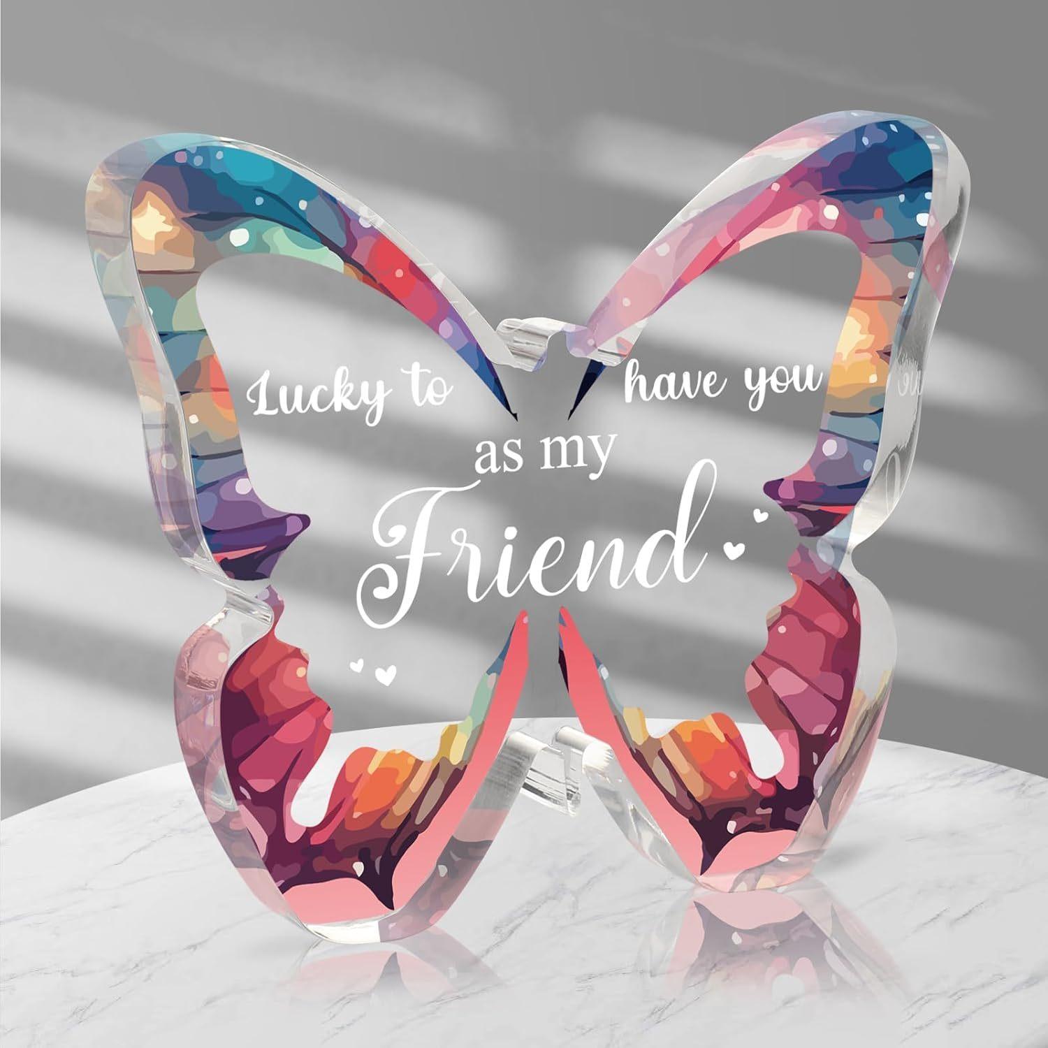 

Butterfly Plaque, Multipurpose Tabletop Decor, Ideal for Women S Friendship Gift, Easter, Birthday, Christmas, Wedding - Friendship Gift for Women, N 10*9.5cm