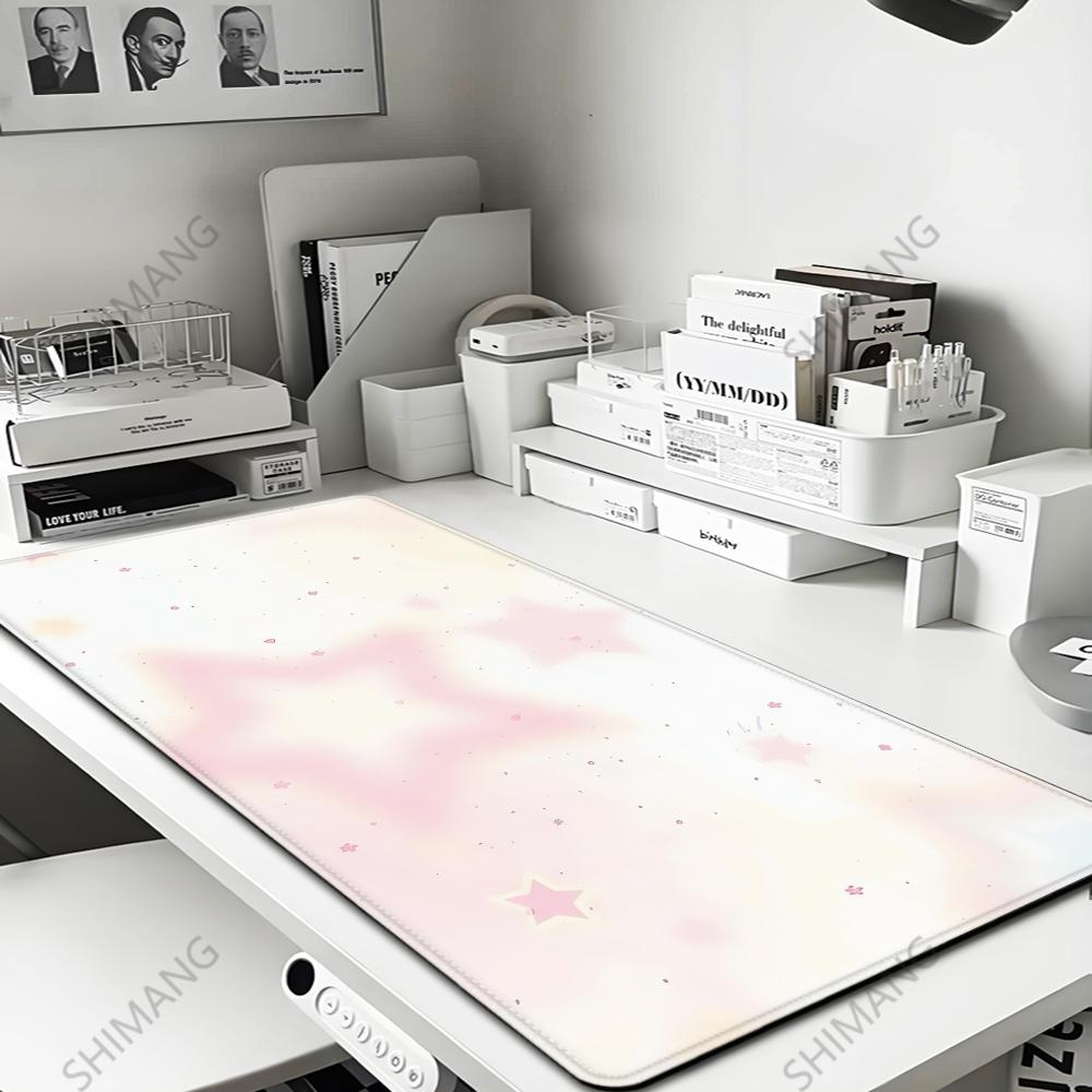 Pink Kawaii Mouse Pad Large Size Rubber Base AntiSlip Desk Accessories Mousepad For Office Gamer Keyboard Mats Decor Mat Mats