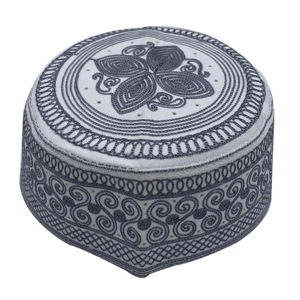 Cotton Embroidery Men'S Muslim Hat Islam Ramadan Prayer Hats Arabia Men Headscarf Clothing Topkippot Turban Middle East Cap